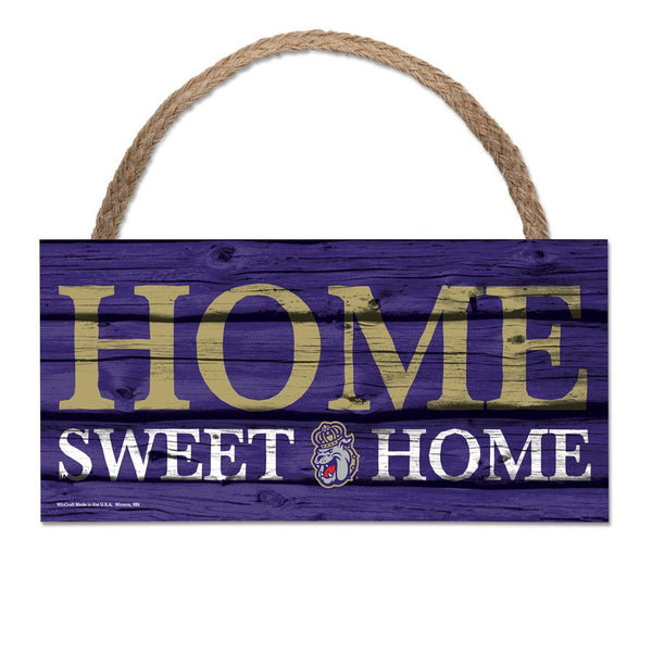 James Madison Dukes Wood Sign w/Rope 5" x 10"