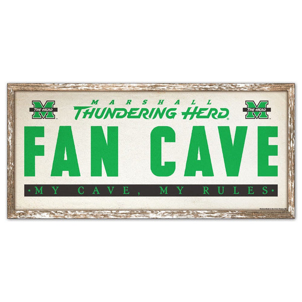 Marshall Thundering Herd Wood Sign 8" x 17"