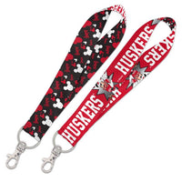 Wholesale-Nebraska Cornhuskers / Disney MICKEY MOUSE Lanyard Key Strap 1"