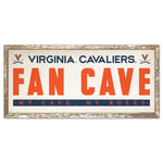 Virginia Cavaliers FAN CAVE Wood Sign 8" x 17"
