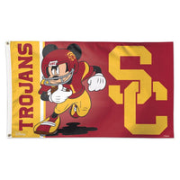 Wholesale-USC Trojans / Disney MICKEY MOUSE FOOTBALL Flag - Deluxe 3' X 5'