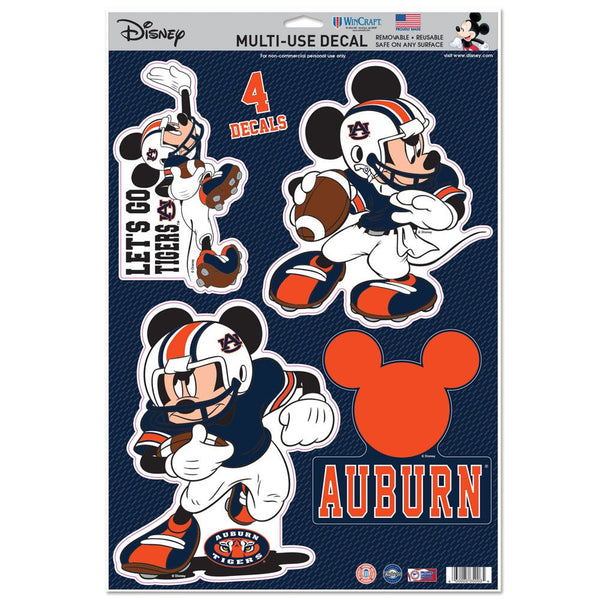 Auburn Tigers / Disney mickey mouse football Multi-Use Decal 11" x 17"