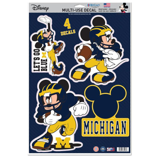 Wholesale-Michigan Wolverines / Disney mickey mouse football Multi-Use Decal 11" x 17"