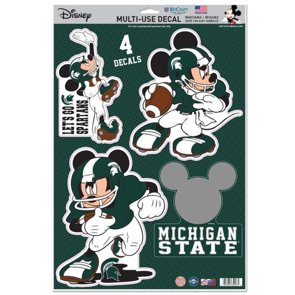 Wholesale-Michigan State Spartans / Disney mickey mouse football Multi-Use Decal 11" x 17"