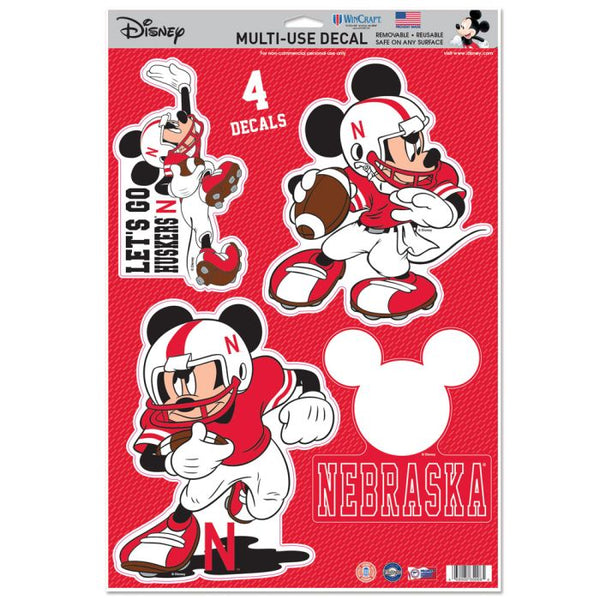 Wholesale-Nebraska Cornhuskers / Disney mickey mouse football Multi-Use Decal 11" x 17"