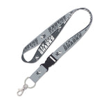 San Jose Sharks charcoal Lanyard w/detachable buckle 1"