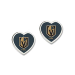 Vegas Golden Knights Earrings w/3D Heart