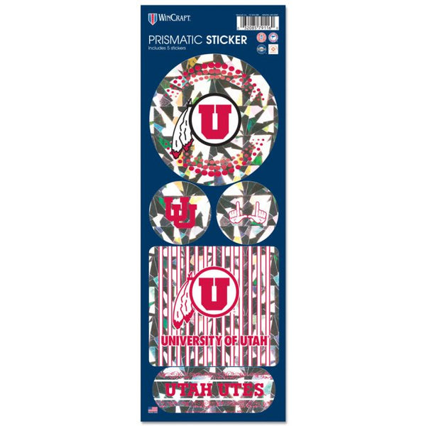 Wholesale-Utah Utes Prismatic Decal 4" x 11"