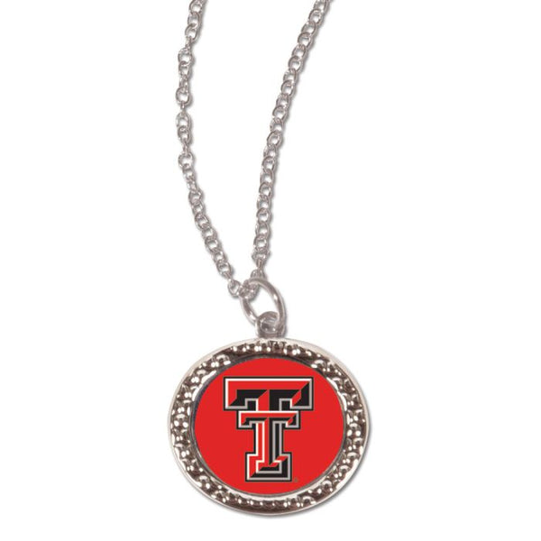 Wholesale-Texas Tech Red Raiders Necklace w/Charm Jewelry Card