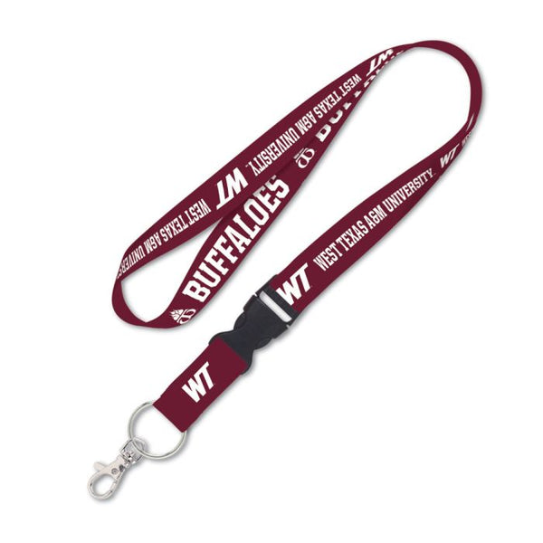 Wholesale-West Texas A&amp;M Buffaloes Lanyard w/detachable buckle 1"