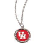 Wholesale-Houston Cougars Necklace w/Charm Jewelry Card