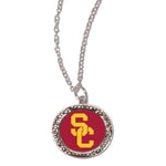 Wholesale-USC Trojans Necklace w/Charm Jewelry Card