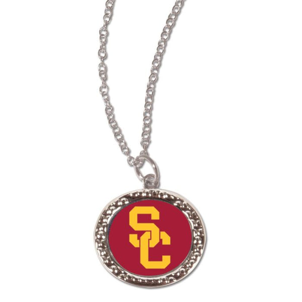 Wholesale-USC Trojans Necklace w/Charm Jewelry Card