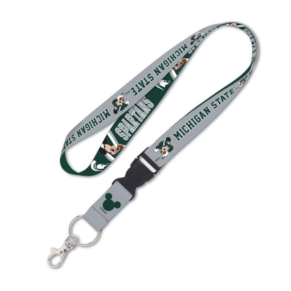 Wholesale-Michigan State Spartans / Disney MICKEY MOUSE Lanyard w/detachable buckle 1"