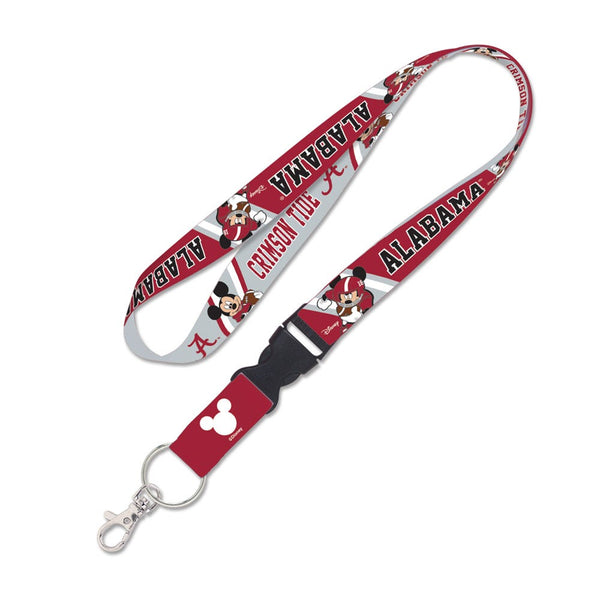 Alabama Crimson Tide / Disney MICKEY MOUSE FOOTBALL Lanyard w/detachable buckle 1"