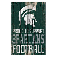 Wholesale-Michigan State Spartans Wood Sign 11" x 17" 1/4" thick