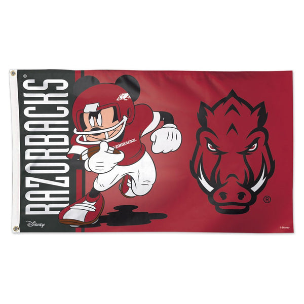 Arkansas Razorbacks / Disney MICKEY Flag - Deluxe 3' X 5'