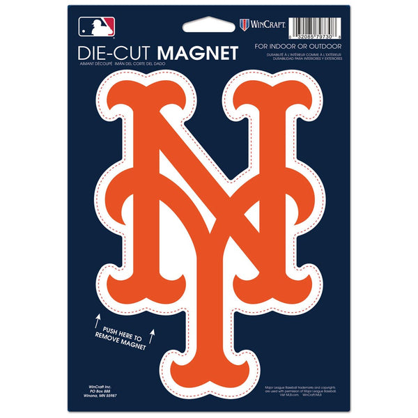 New York Mets Die Cut Logo Magnet 6.25" x 9"