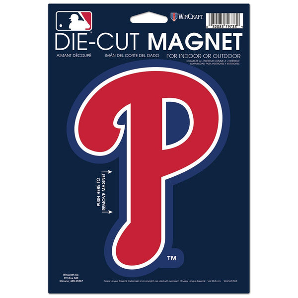 Philadelphia Phillies Die Cut Logo Magnet 6.25" x 9"