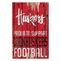 Wholesale-Nebraska Cornhuskers Wood Sign 11" x 17" 1/4" thick