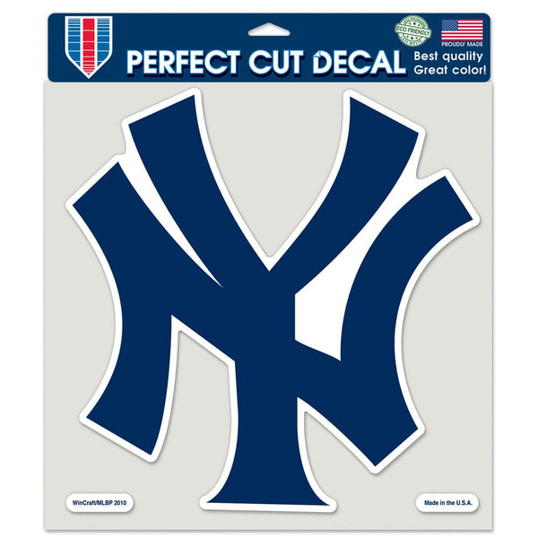 New York Yankees NY Thin Outline Perfect Cut Color Decal 8" x 8"