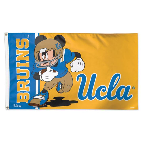UCLA Bruins / Disney MICKEY MOUSE FOOTBALL Flag - Deluxe 3' X 5'