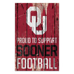 Wholesale-Oklahoma Sooners Wood Sign 11" x 17" 1/4" thick