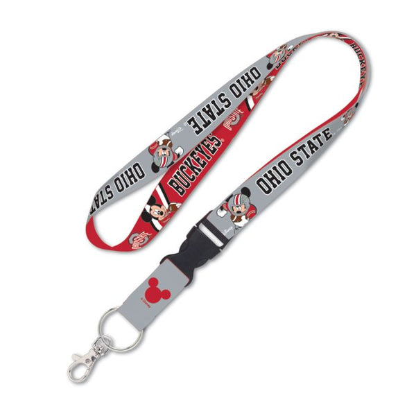 Wholesale-Ohio State Buckeyes / Disney Lanyard w/detachable buckle 1"