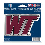 Wholesale-West Texas A&amp;M Buffaloes Chrome Magnet 5.25 X 5.125