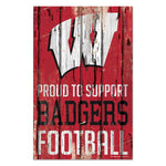 Wholesale-Wisconsin Badgers Wood Sign 11" x 17" 1/4" thick