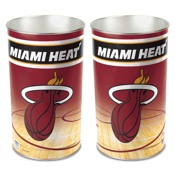 Miami Heat Wastebasket - tapered 15"H