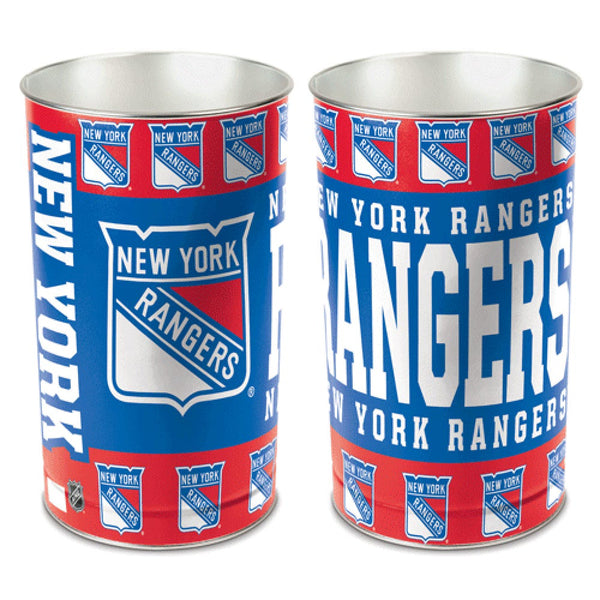 New York Rangers Wastebasket - tapered 15"H