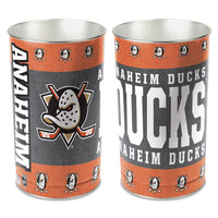Anaheim Ducks Wastebasket - tapered 15"H
