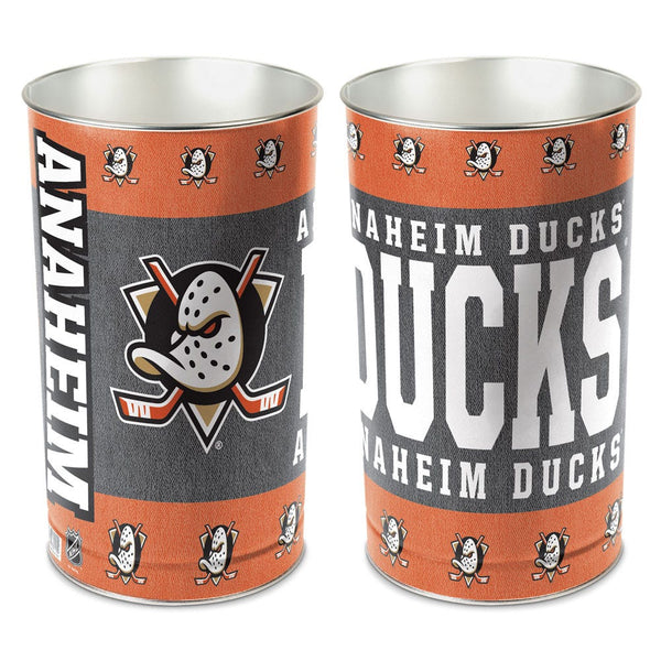 Anaheim Ducks Wastebasket - tapered 15"H