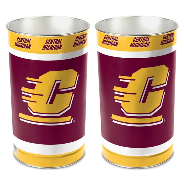 Wholesale-Central Michigan Chippewas Wastebasket - tapered 15"H