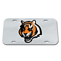 Cincinnati Bengals Silver background Specialty Acrylic License Plate