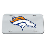 Denver Broncos Silver background Specialty Acrylic License Plate