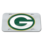 Green Bay Packers Silver background Specialty Acrylic License Plate