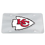 Kansas City Chiefs Silver background Specialty Acrylic License Plate