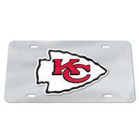 Kansas City Chiefs Silver background Specialty Acrylic License Plate
