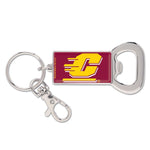 Wholesale-Central Michigan Chippewas Bottle Opener Key Ring Rectangle