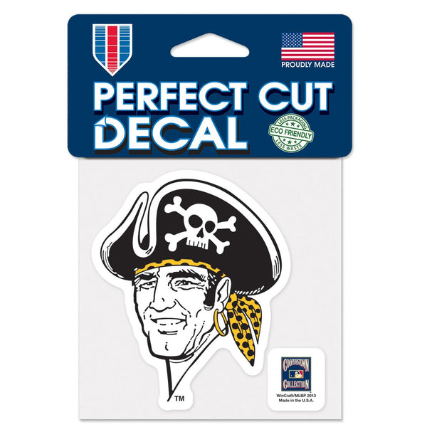 Pittsburgh Pirates Retro Logo Perfect Cut Color Decal 4" x 4"