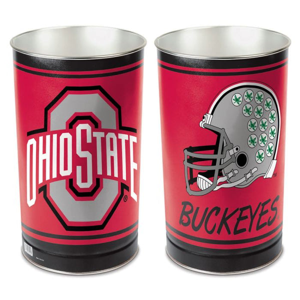 Wholesale-Ohio State Buckeyes Wastebasket - tapered 15"H