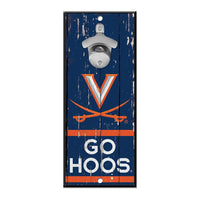 Virginia Cavaliers Bottle Opener Sign 5x11