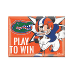 Florida Gators / Disney MICKEY MOUSE FOOTBALL Metal Magnet 2.5" x 3.5"