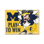 Michigan Wolverines / Disney MICKEY MOUSE FOOTBALL Metal Magnet 2.5" x 3.5"