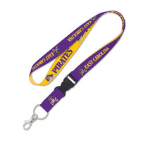 Wholesale-East Carolina Pirates Lanyard w/detachable buckle 1"