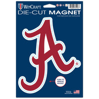 Alabama Crimson Tide Die Cut Logo Magnet 6.25" x 9"