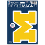 Michigan Wolverines Die Cut Logo Magnet 6.25" x 9"