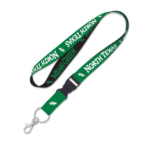 Wholesale-North Texas Mean Green Lanyard w/detachable buckle 1"